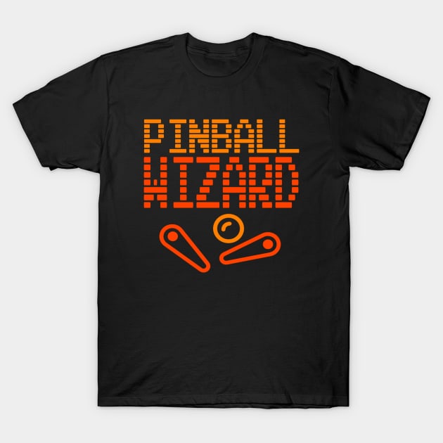 Pinball Wiz (Orange Edition) T-Shirt by LefTEE Designs